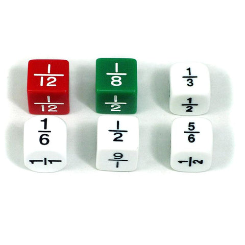 FRACTION DICE SET OF 6