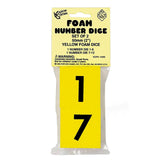 FOAM DICE 2 NUMERAL SET OF 2