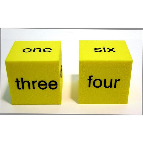 SPOT WORD NUMBER DICE SET OF 2