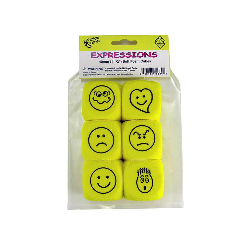 FOAM EXPRESSIONS DICE SET OF 6