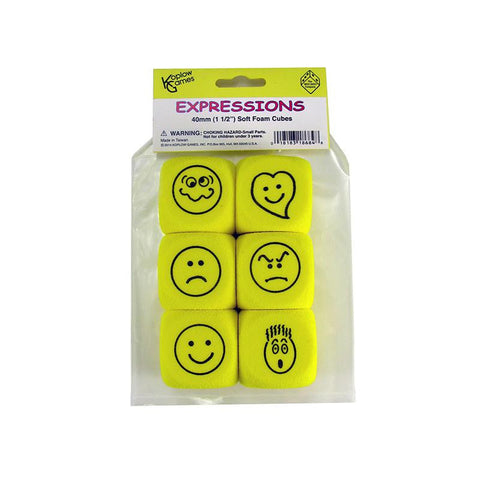 FOAM EXPRESSIONS DICE SET OF 6