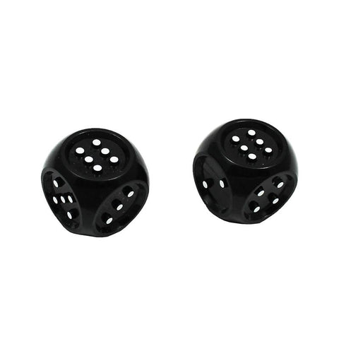 JUMBO TACTILE DICE BLACK SET OF 2