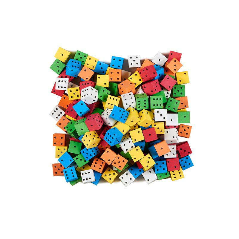 16MM COLOR SPOT FOAM DICE 200 COUNT