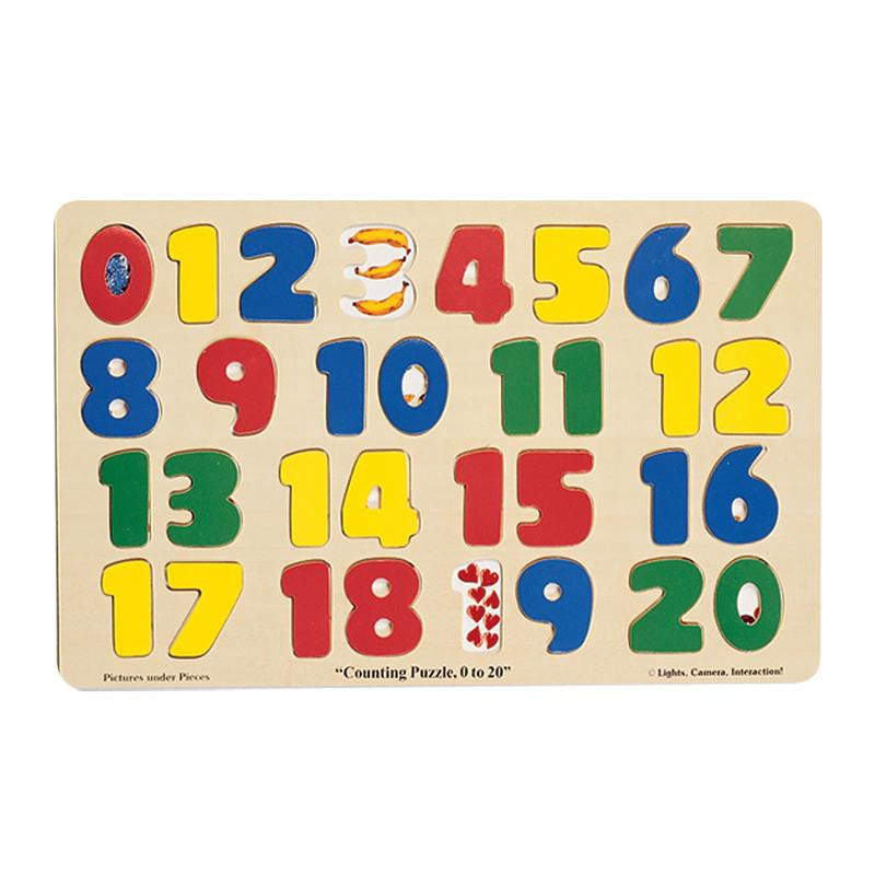 JUMBO SIZE WOOD PUZZLE NUMBERS 0-20