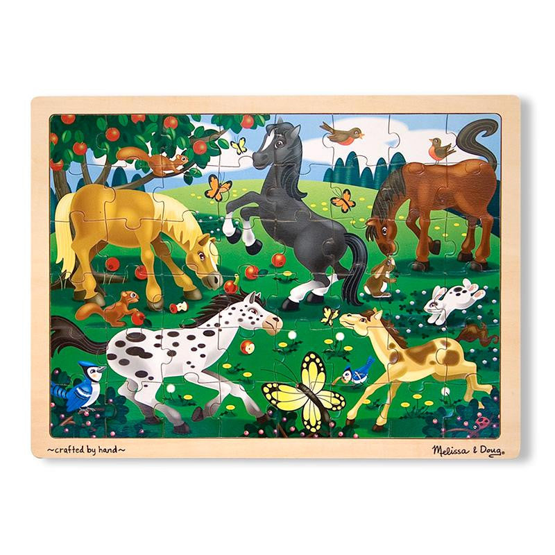 HORSES 48-PC WOODEN JIGSAW PUZZLE