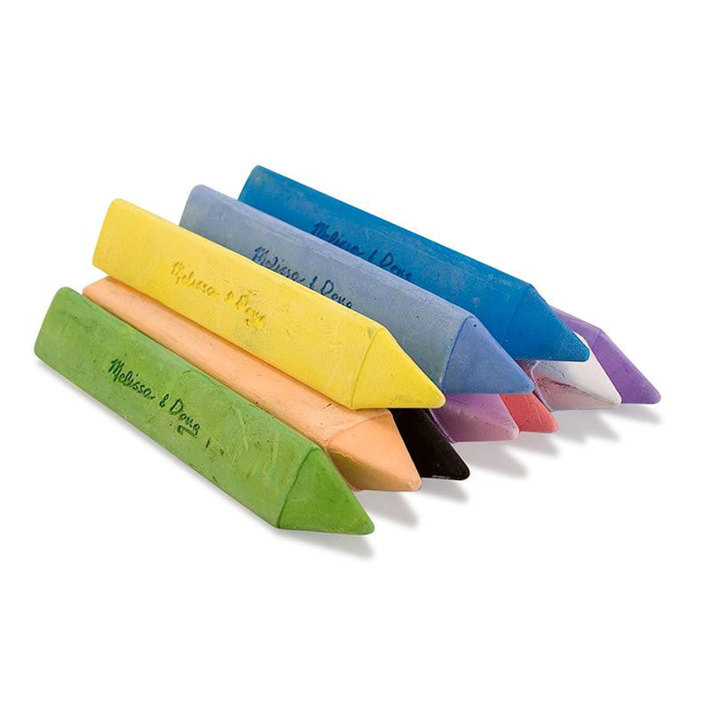 10 JUMBO TRIANGULAR CHALK STICKS