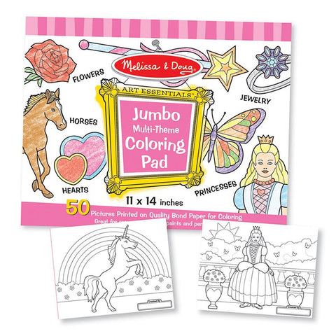 JUMBO COLORING PAD PINK 11 X 14