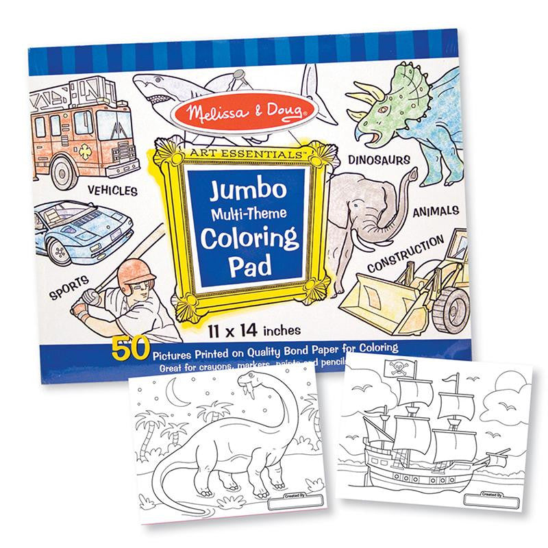 JUMBO COLORING PAD BLUE 11 X 14