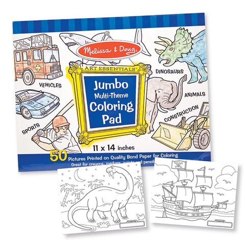 JUMBO COLORING PAD BLUE 11 X 14