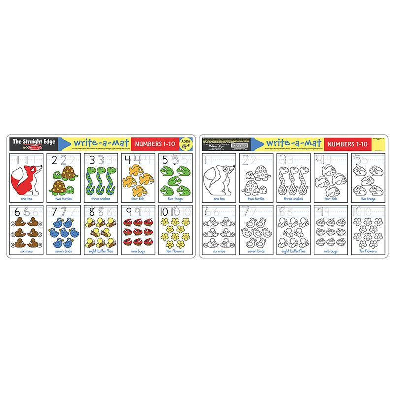 NUMBERS 1-10 WRITE A MAT 6PK