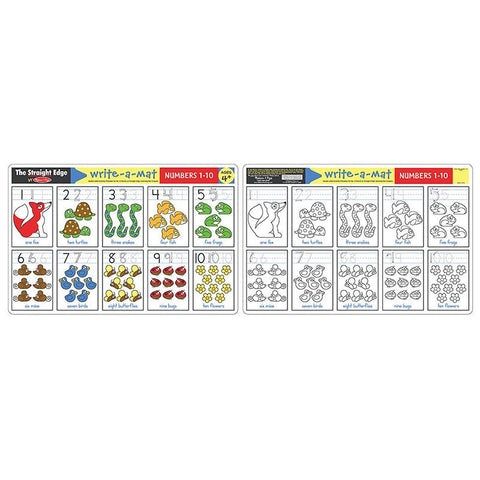 NUMBERS 1-10 WRITE A MAT 6PK