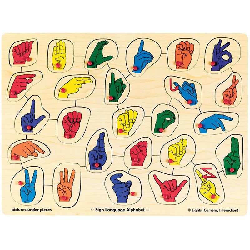 PUZZLE SIGN LANGUAGE ALPHABET PEG