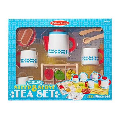 WOODEN STEEP & SERVE TEA SET