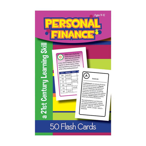 PERSONAL FINANCE FLASH CARDS GR 6