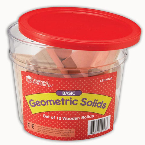 HARDWOOD GEOMETRIC SOLIDS 12-PK