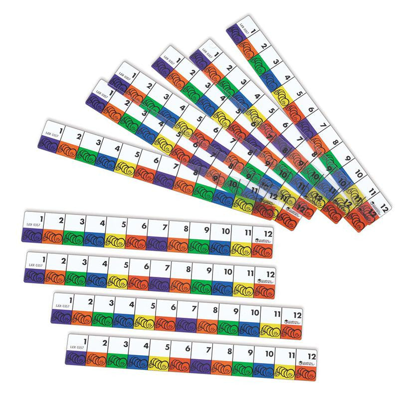 TRANSPARENT INCHWORMS RULERS 10-SET