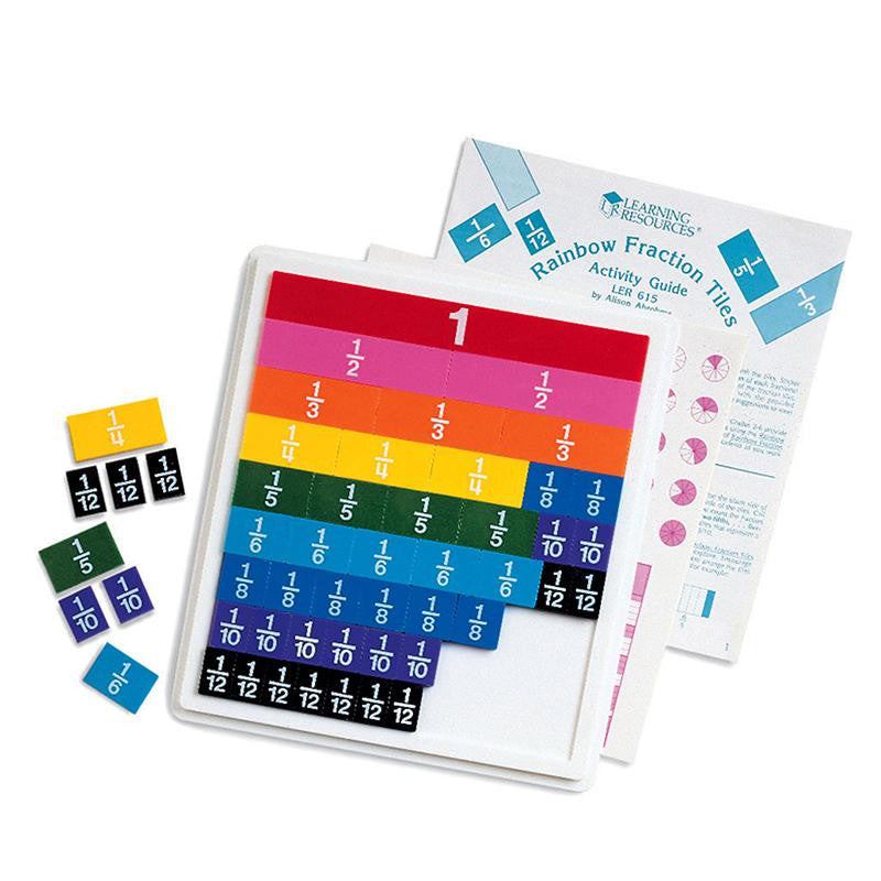 RAINBOW FRACTION TILES W- 51 PCS