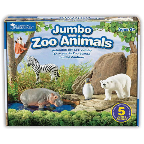 JUMBO ZOO ANIMALS 5-SET