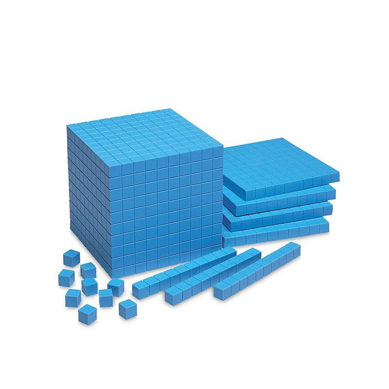 BASE TEN UNITS PLASTIC BLUE 100 PK