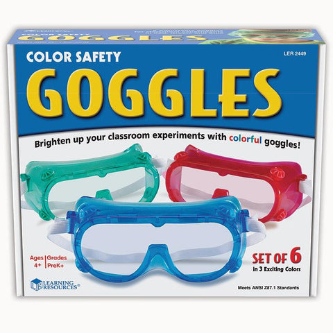 RAINBOW SAFETY GOGGLES SET OF 6