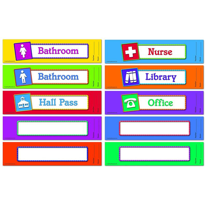 MAGNETIC HALLWAY PASSES SET OF 10