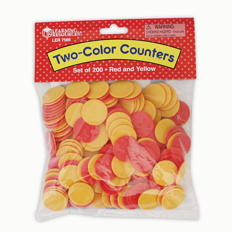 TWO COLOR COUNTERS RED AND YELLOW