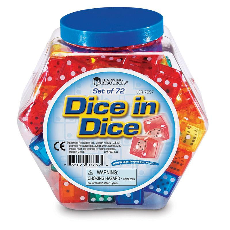 DICE IN DICE BUCKET SET OF 72