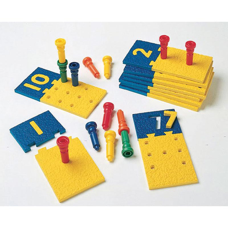 NUMBER PUZZLE-BOARDS & PEGS 10