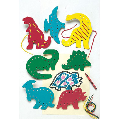 LACING & TRACING DINOSAURS 7-PK