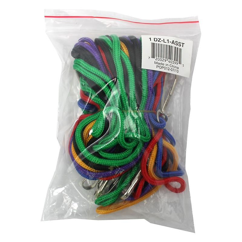 LANYARDS ASSORTED PACK OF 12