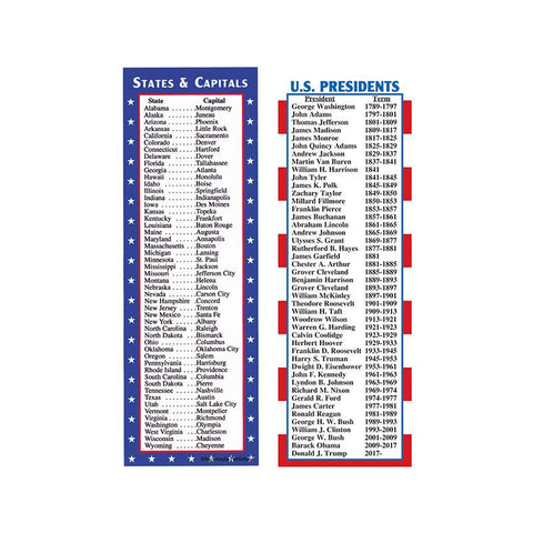 STATES & CAPITALS AND PRESIDENTS