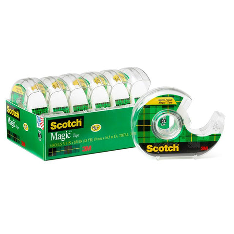 SCOTCH MAGIC TAPE 3-4 X 650 6PK