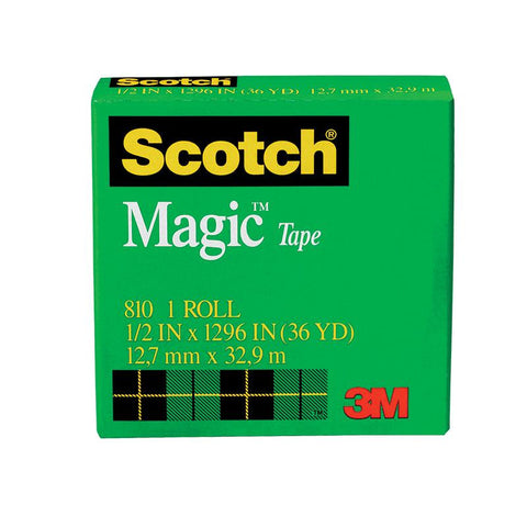 TAPE SCOTCH MAGIC 1-2 X 36 YDS