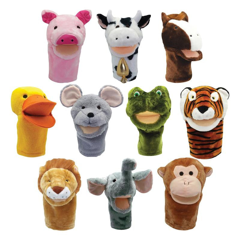 PLUSHPUPS HAND PUPPETS SET OF 10