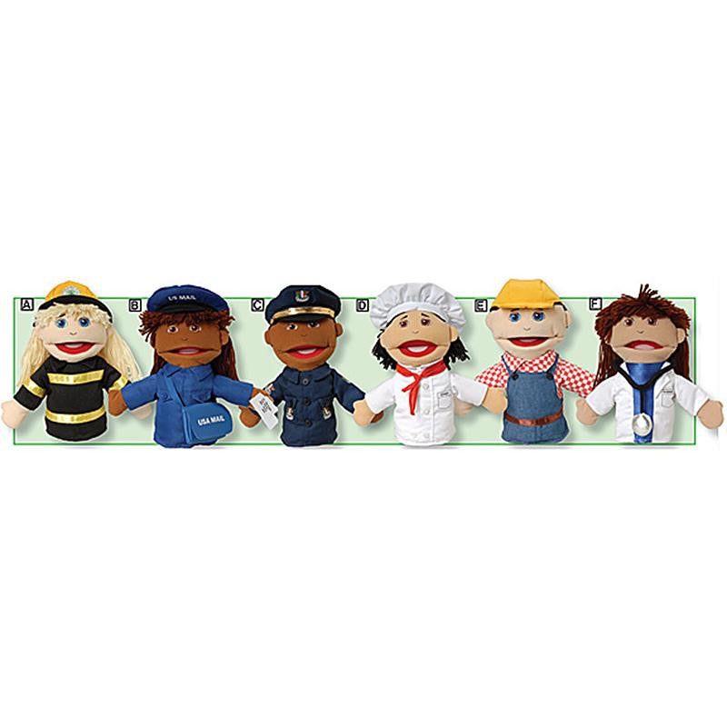 MULTI ETHNIC CAREER PUPPET 6 SET OF