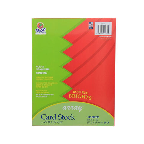 ARRAY CARD STOCK BRIGHTS ROJO RED