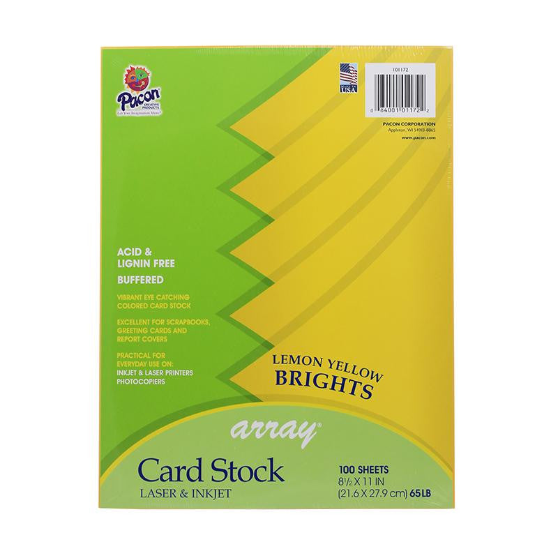 ARRAY CARD STOCK BRIGHTS LEMON