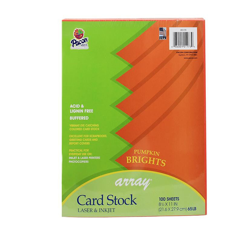 ARRAY CARD STOCK BRIGHTS PUMPKIN