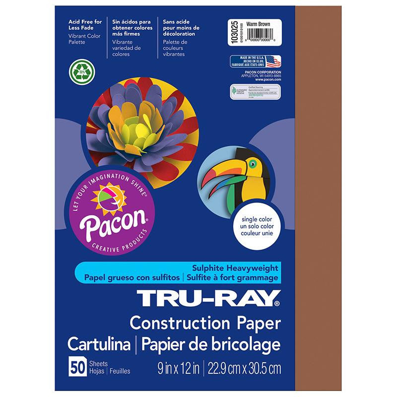 TRU RAY 9 X 12 BROWN 50 SHT