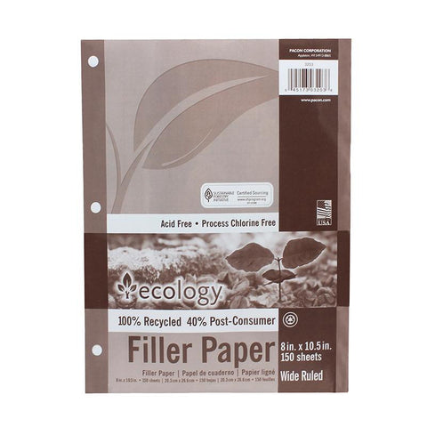 ECOLOGY RECYCLED FILLER PAPER PACK