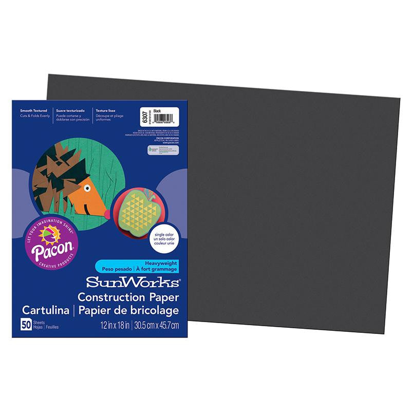 CONSTRUCTION PAPER BLACK 12 X 18