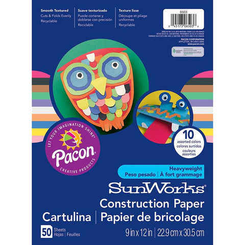 CONSTRUCTION PAPER ASSORTED 9X12