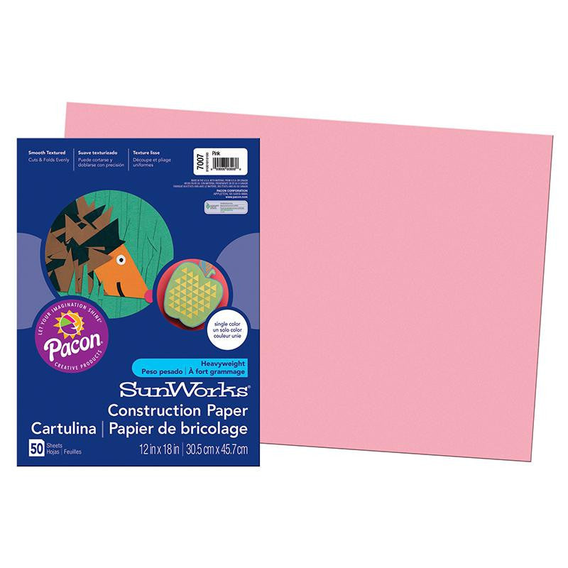 CONSTRUCTION PAPER PINK 12X18