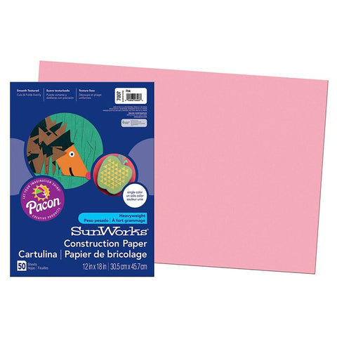 CONSTRUCTION PAPER PINK 12X18