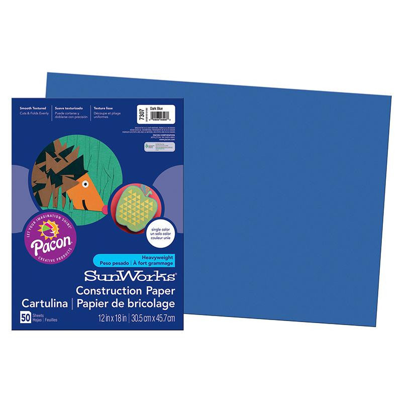 CONSTRUCTION PAPER DARK BLUE 12X18