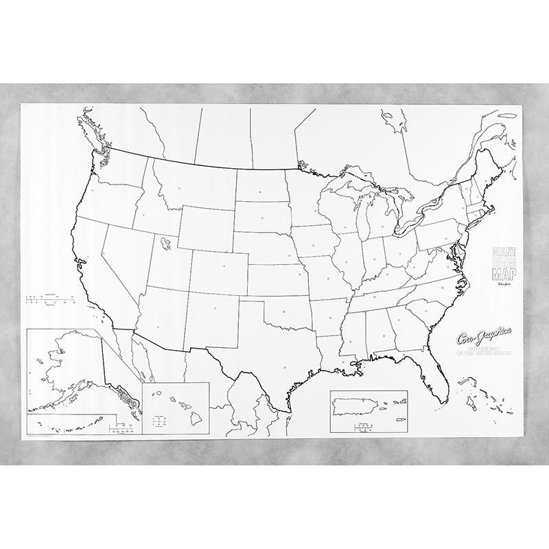 GIANT US MAP 48IN X 72IN