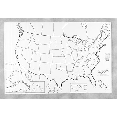 GIANT US MAP 48IN X 72IN