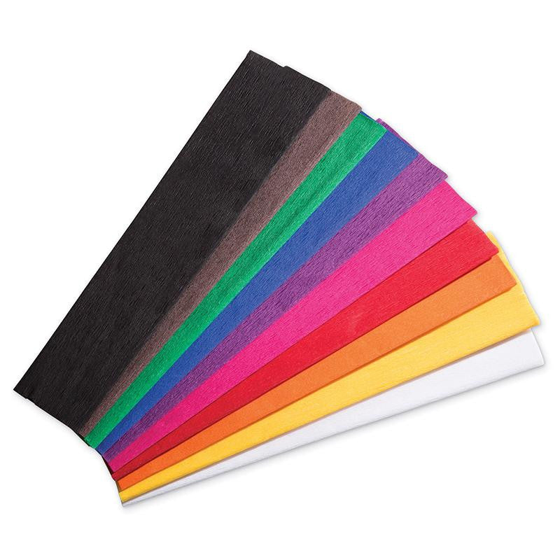 10 COLOR ASST CREPE PAPER