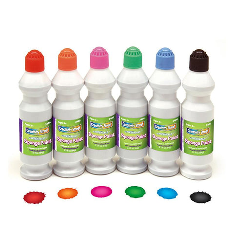 PAINT SPONGE MARKERS 6 ASST COLORS