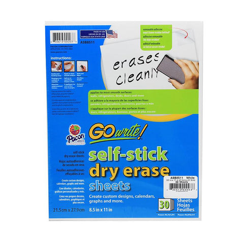 GO WRITE DRY ERASE SHEETS 30PK